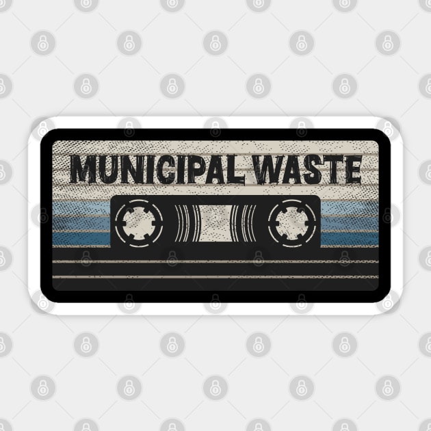 Municipal Waste Mix Tape Sticker by getinsideart